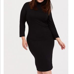 Torrid Jersey Turtleneck bodycon Midi dress